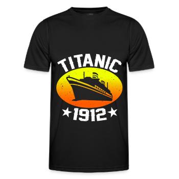 Titanic 1912 Kreuzfahrtschiff - Männer Funktions-T-Shirt - Schwarz - Vorne - AI Model Male 178 dark (178cm)