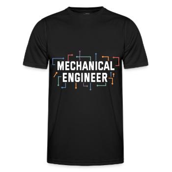 Ingénieur en mécanique Génie mécanique - T-shirt sport Homme - noir - Devant - AI Model Male 178 dark (178cm)