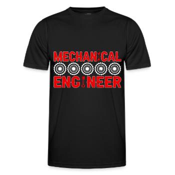 Ingénieur en mécanique Génie mécanique - T-shirt sport Homme - noir - Devant - AI Model Male 178 dark (178cm)