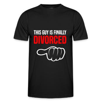 Scheidung Trennung Ehe Ex Scheidungsparty - Männer Funktions-T-Shirt - Schwarz - Vorne - AI Model Male 178 dark (178cm)