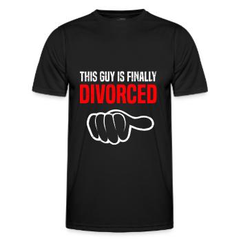 Divorce Séparation Mariage Ex Partie au divorce - T-shirt sport Homme - noir - Devant - AI Model Male 178 dark (178cm)
