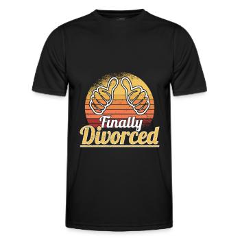 Divorce Séparation Mariage Ex Partie au divorce - T-shirt sport Homme - noir - Devant - AI Model Male 178 dark (178cm)