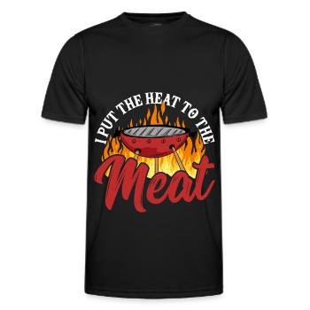 Grillades Grill BBQ Viande Grill Master Grilling - T-shirt sport Homme - noir - Devant - AI Model Male 178 dark (178cm)