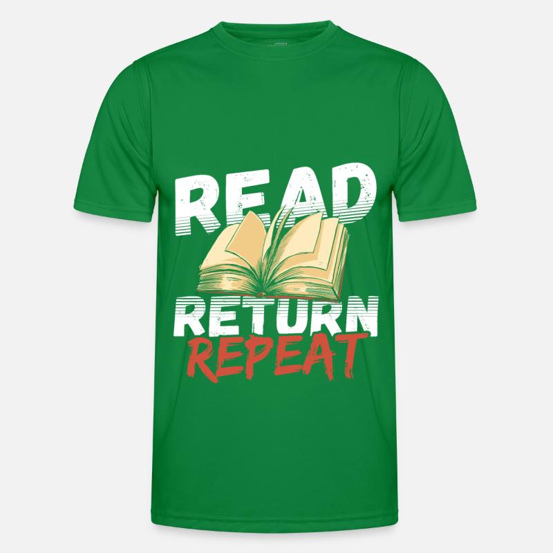 Read Return Repeat Librarian Library Book Lover Männer Funktions-T-Shirt
