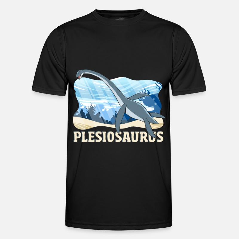 Plesiosaurus Dinosaur - Men's Functional T-Shirt - black