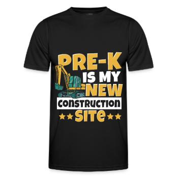 Pre-k Is My New Construction Site Back to School - Men's Functional T-Shirt - black - Front - AI Model Male 178 dark (178cm)