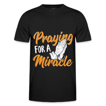 Prier pour un pasteur miracle - T-shirt sport Homme - noir - Devant - AI Model Male 178 dark (178cm)