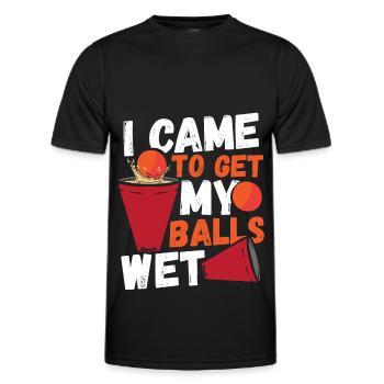 Beer Pong Beer Party Team Player Ping-Pong - T-shirt sport Homme - noir - Devant - AI Model Male 178 dark (178cm)