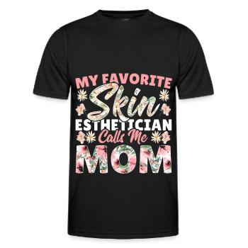 Kosmetikerin Ästhetikerin Kosmetik Wimpern Microb - Männer Funktions-T-Shirt - Schwarz - Vorne - AI Model Male 178 dark (178cm)