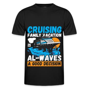 Kreuzfahrt Familienurlaub Schifffahrt Reise Urlaub - Männer Funktions-T-Shirt - Schwarz - Vorne - AI Model Male 178 dark (178cm)