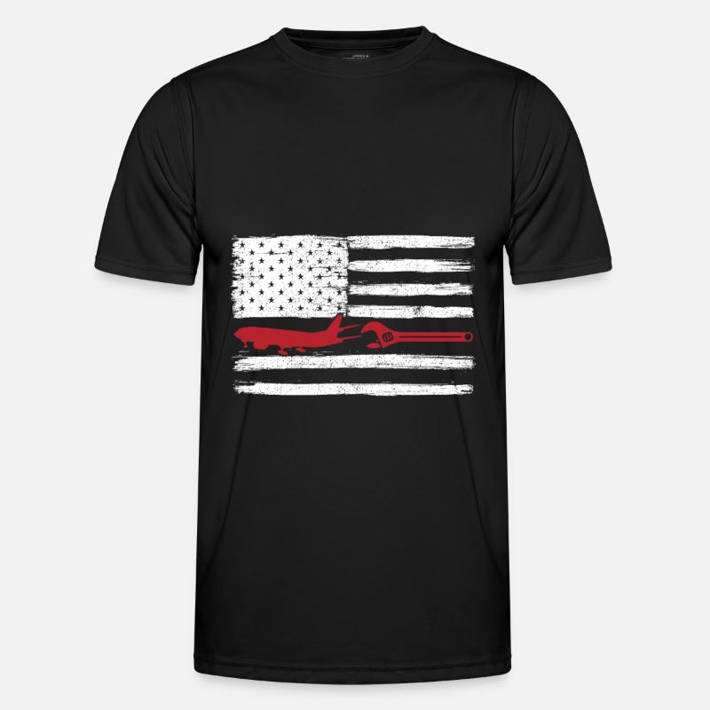 Flugzeugmechaniker Luftfahrttechniker - Männer Funktions-T-Shirt - Schwarz