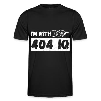 I'm with Stupid 404 Error Programmer Coding - Männer Funktions-T-Shirt - Schwarz - Vorne - AI Model Male 178 dark (178cm)