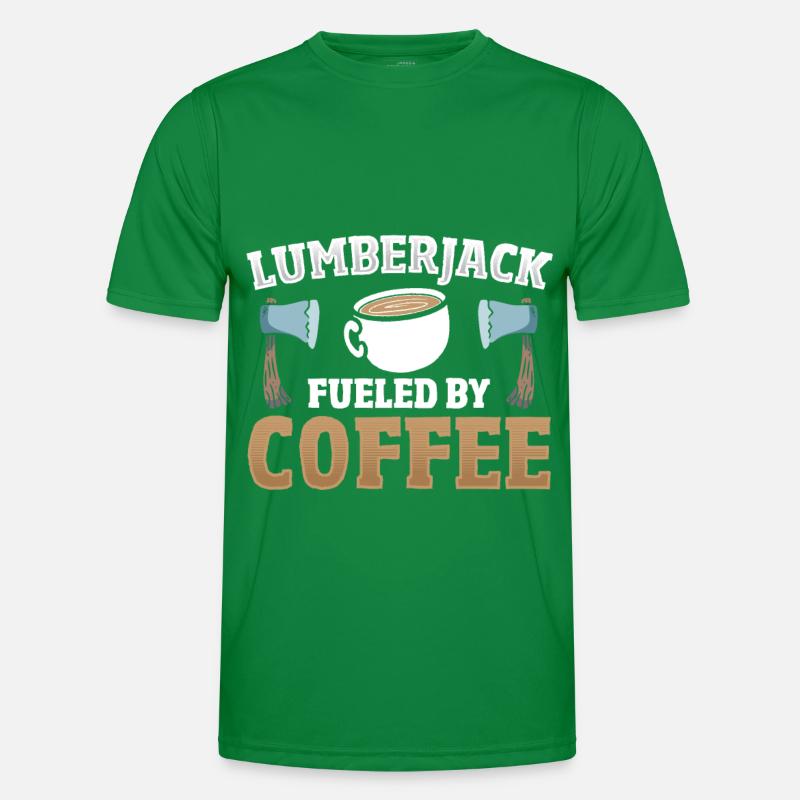 Bûcheron alimenté par le bûcheron forestier de café T-shirt sport Homme