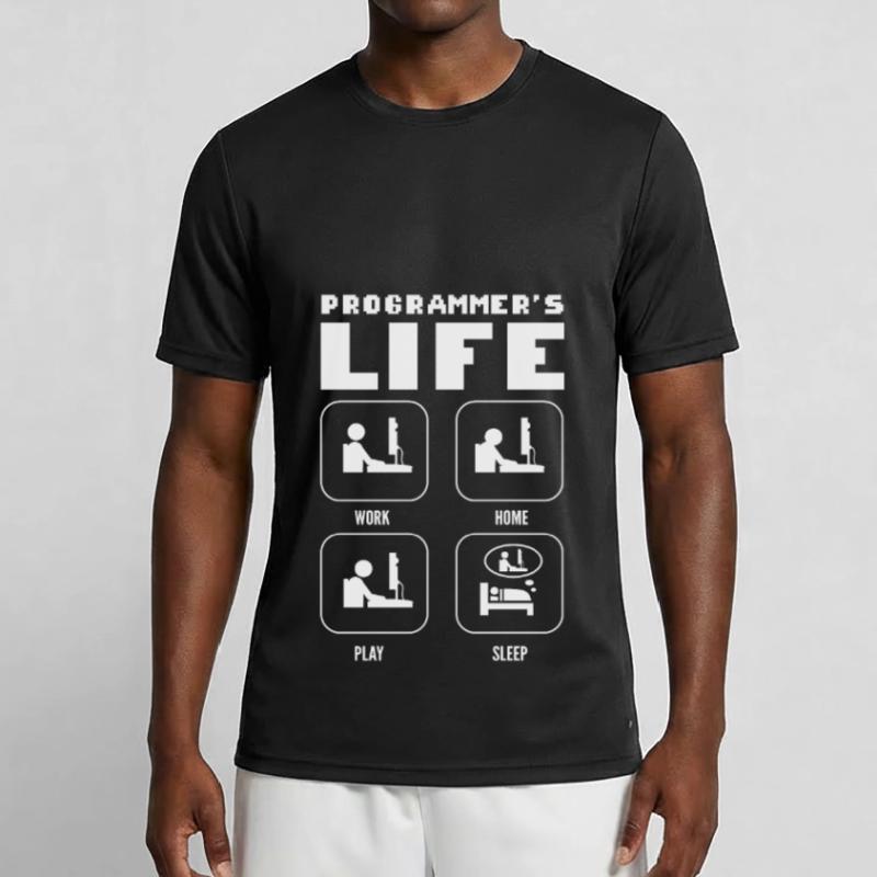 Programmers Life. Work Home Play Sleep Programming Männer Funktions-T-Shirt