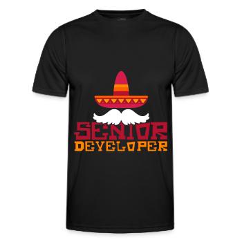 Senior Developer Programming Programmer - Männer Funktions-T-Shirt - Schwarz - Vorne - AI Model Male 178 dark (178cm)