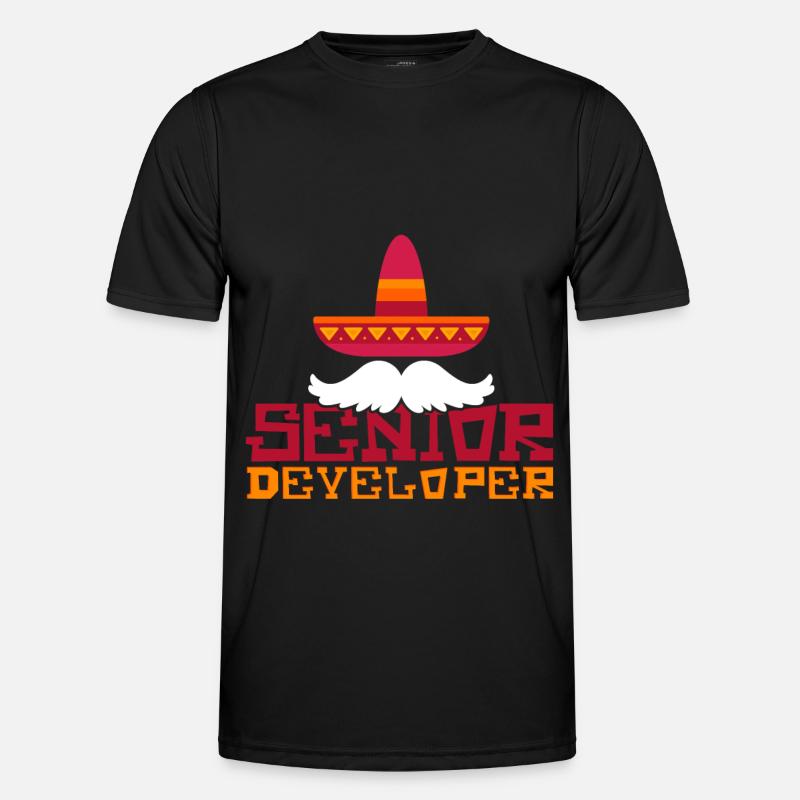 Senior Developer Programming Programmer - Männer Funktions-T-Shirt - Schwarz