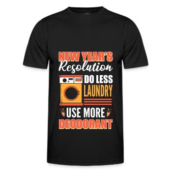 New Year's Resolution New Year's Day New Years - Men's Functional T-Shirt - black - Front - AI Model Male 178 dark (178cm)