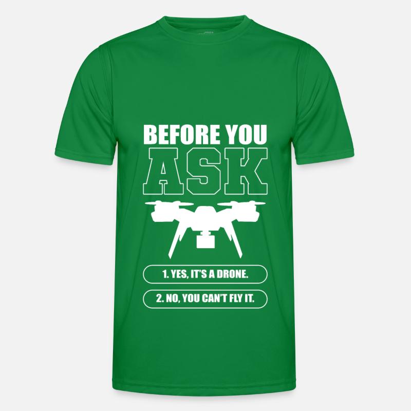 Before You Ask RC Drone Pilot Drone Flying Männer Funktions-T-Shirt