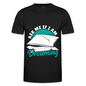 Demandez-moi si je rêve Rêve lucide - T-shirt sport Homme - noir - Devant - AI Model Male 178 dark (178cm)