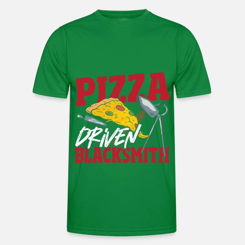 Pizza Driven Blacksmith Blacksmithing Männer Funktions-T-Shirt