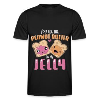 You Are The Peanut Butter To My Jelly Peanut - Men's Functional T-Shirt - black - Front - AI Model Male 178 dark (178cm)