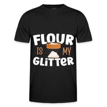 Baking Flour Is My Glitter Baker Bakery - Men's Functional T-Shirt - black - Front - AI Model Male 178 dark (178cm)