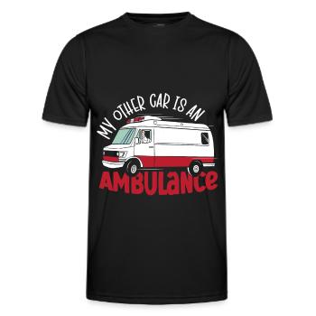 My Other Car Is An Ambulance EMT Driver Paramedic - Men's Functional T-Shirt - black - Front - AI Model Male 178 dark (178cm)