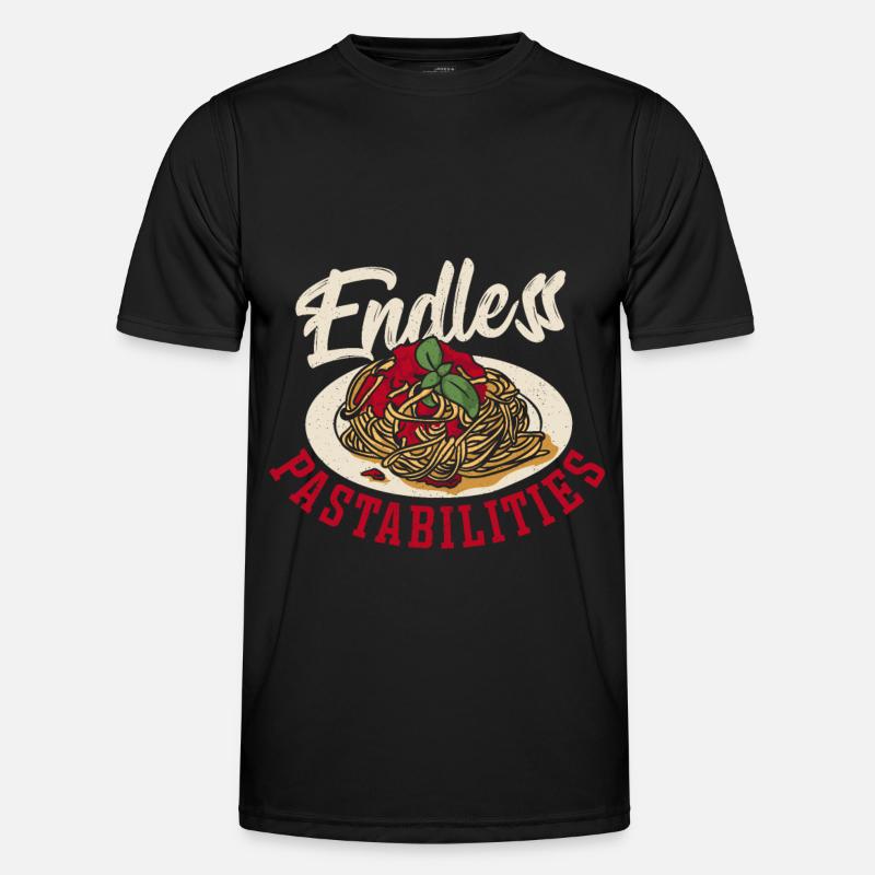Endless Pastabilities Spaghetti Pasta Noodles - Men's Functional T-Shirt - black