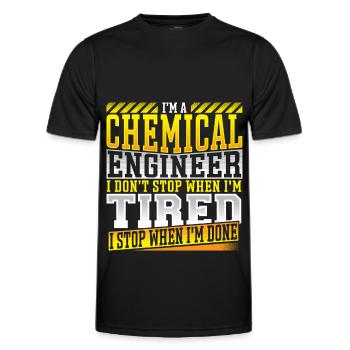 Chemical Engineer Don’t Stop When Tired Chemical - Men's Functional T-Shirt - black - Front - AI Model Male 178 dark (178cm)
