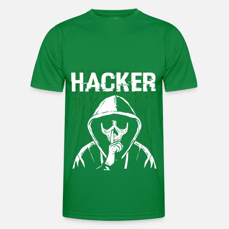 Hacker Skull Hacking Programmation Dark Net T-shirt sport Homme
