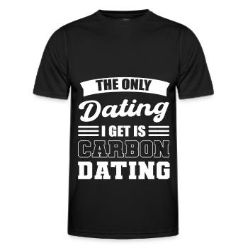 Only Dating I Get Is Carbon Dating Archeologist - Men's Functional T-Shirt - black - Front - AI Model Male 178 dark (178cm)