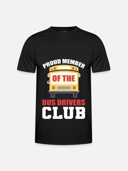Proud Member Of The Bus Drivers Club School Bus - Männer Funktions-T-Shirt - Schwarz