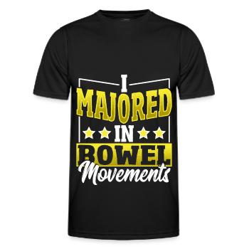 I Majored In Bowel Movements Gastroenterology - Men's Functional T-Shirt - black - Front - AI Model Male 178 dark (178cm)