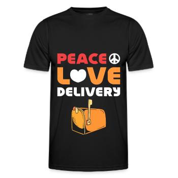 Travailleurs des postes Facteurs Postes - T-shirt sport Homme - noir - Devant - AI Model Male 178 dark (178cm)