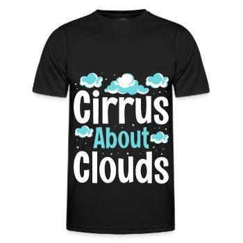 Cirrus About Clouds Meteorologist Meteorology - Men's Functional T-Shirt - black - Front - AI Model Male 178 dark (178cm)