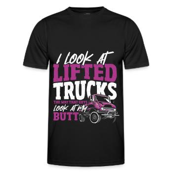 I Look At Lifted Trucks The Way That Guys Look At - Men's Functional T-Shirt - black - Front - AI Model Male 178 dark (178cm)