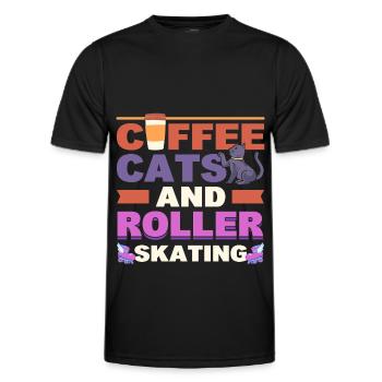 Roller Skating Roller Derby Roller Skating Sports - T-shirt sport Homme - noir - Devant - AI Model Male 178 dark (178cm)