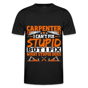 Schreiner Schreinerei Handwerker Zimmermann - Männer Funktions-T-Shirt - Schwarz - Vorne - AI Model Male 178 dark (178cm)