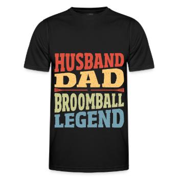 Mari Père Balai Légende Balai Balai - T-shirt sport Homme - noir - Devant - AI Model Male 178 dark (178cm)