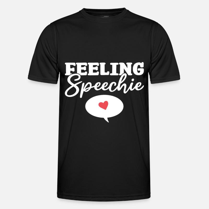 Feeling Speechie Sprachpathologie - Männer Funktions-T-Shirt - Schwarz