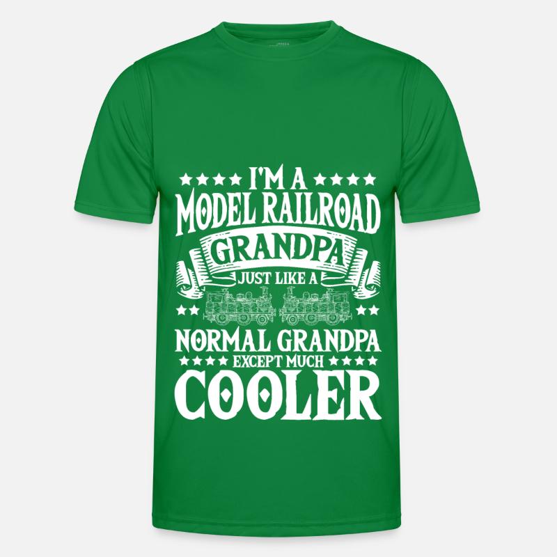 Ich bin ein Modelleisenbahn-Opa Eisenbahner Männer Funktions-T-Shirt