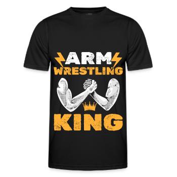 Armdrücken König Armdrücker - Männer Funktions-T-Shirt - Schwarz - Vorne - AI Model Male 178 dark (178cm)