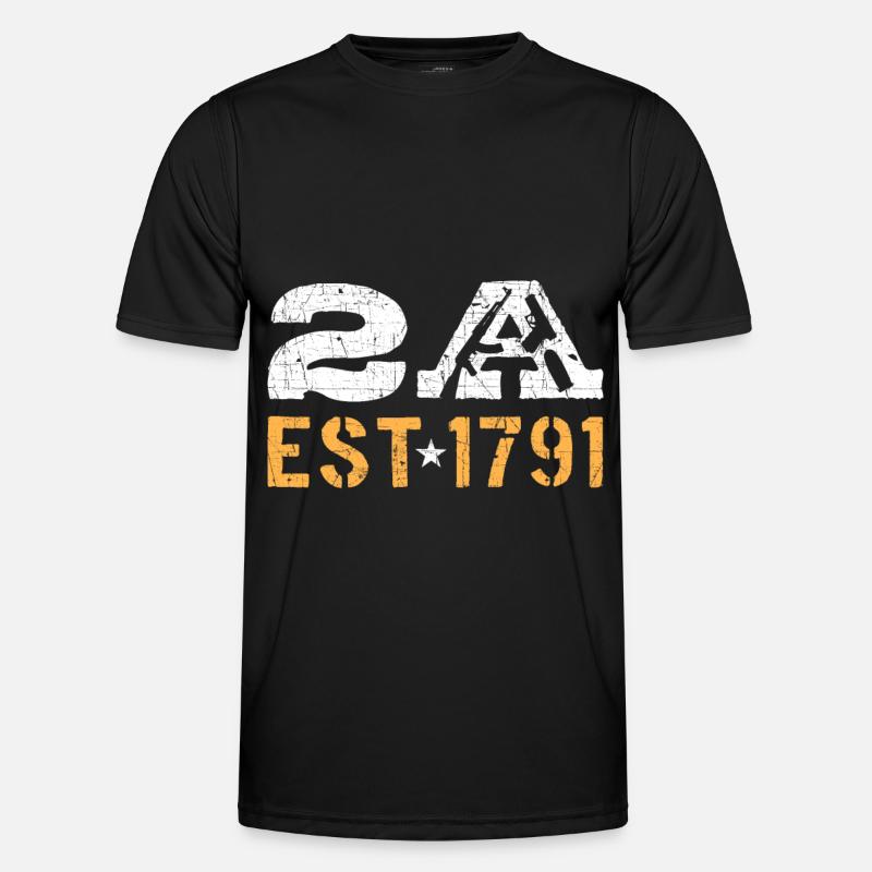 2A Est. 1791 2nd Amendment - Men's Functional T-Shirt - black
