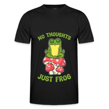 Keine Gedanken, nur Frosch - Männer Funktions-T-Shirt - Schwarz - Vorne - AI Model Male 178 dark (178cm)