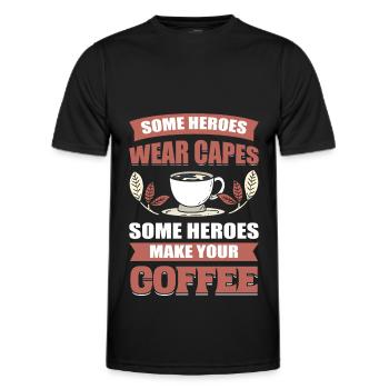 Certains héros portent des capes Certains héros font - T-shirt sport Homme - noir - Devant - AI Model Male 178 dark (178cm)