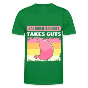 Gastroenterology Takes Guts Gastroenterologist - Men's Functional T-Shirt - kelly green - Front - AI Model Male 178 dark (178cm)