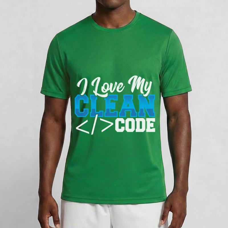 Programming I Love My Clean Code Web Developer Men's Functional T-Shirt
