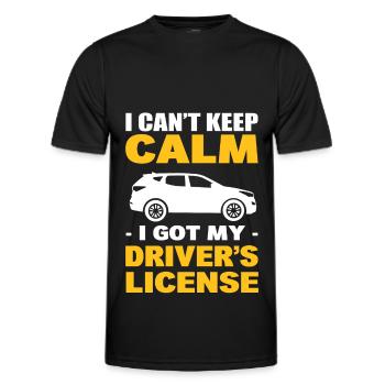 I Cant Keep Calm I Got My Driver's License First - Men's Functional T-Shirt - black - Front - AI Model Male 178 dark (178cm)