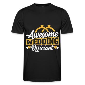 Awesome Wedding Officiant Officiating Licensed - Men's Functional T-Shirt - black - Front - AI Model Male 178 dark (178cm)