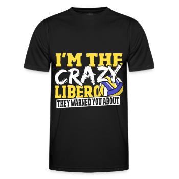 Je suis le libéro fou contre lequel ils t’ont mis en garde - T-shirt sport Homme - noir - Devant - AI Model Male 178 dark (178cm)